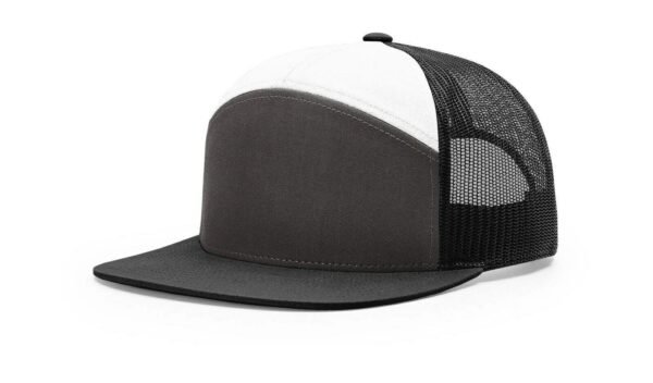 CROWN-CORNERH 168 Hat 7-Panel Trucker Cap Hi-Pro Adjustable Snapback - OSFM - Image 4