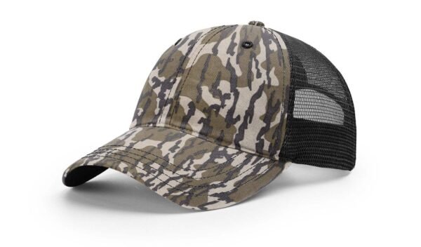 CROWN-CORNERH 111P Snapback Hat Garment Washed Printed Trucker Cap - Image 12