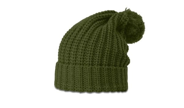 CROWN-CORNERH 143 Chunk Cable Beanie w/Cuff & Pom | Cozy Cable Knit Beanie - Min. 12 Beanies Per Order, Mix & Match - Image 2