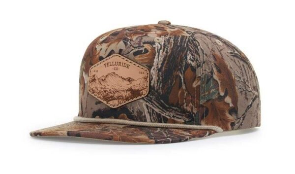 CROWN-CORNERH 256P Camo Umpqua Rope Snapback Five-Panel Baseball Cap - Comfortable Camo Trucker Cap with Flat Bill and Mesh Flip-Up Stay - Image 2