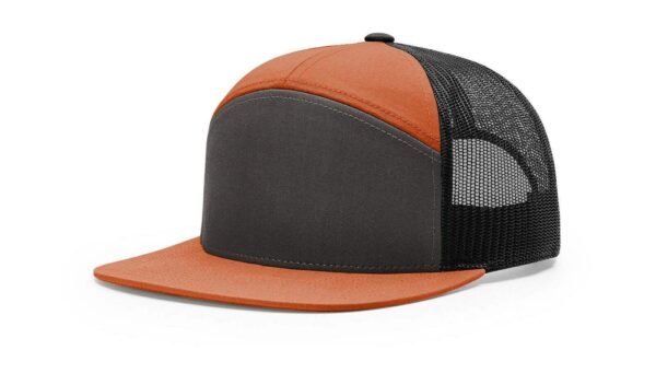 CROWN-CORNERH 168 Hat 7-Panel Trucker Cap Hi-Pro Adjustable Snapback - OSFM - Image 3