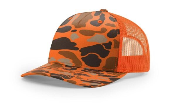 CROWN-CORNERH 112P Camo Trucker Hat Snapback Caps Camo Blaze Orange Realtree Mossy Oak Hats - Image 33